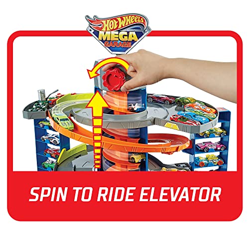 Mattel – Hot Wheels City 50 New Mega Garag - Track and Vehicle Play Edition