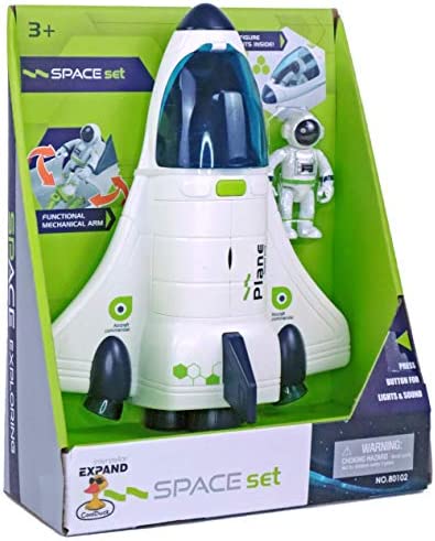 Budget Space Shuttle Spacecraft Airplane Toys For Kids With Lights & Sound & Astronaut Figure,Spaceship Toys For Any Interstellar Mission Adventure,Toy Rocket Gift For Boys 3-5-8 - Space Exploration Play Edition