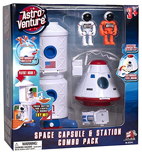 Top 10 Stro Venture Space Playset – Toy Space Station & Space Capsule With Lights And Sound & 2 Astronaut Figurine Toys For Boys And Girls - Space Exploration Play Edition
