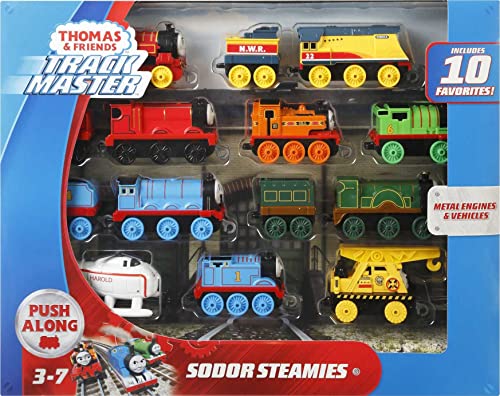 Deals Price Thomas & Friends Sodor Steamies 10-Pack Of Die-Cast Metal Push-Along Train Engines And Vehicles For Preschool Kids Ages 3 And Up - Railway-Themed Play Edition