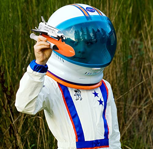 ASA Space Shuttle Toy For Kids Pretend Play 2 Piece Set Rocket Ship With Lights And Sound Diecast Spaceship For Boys Girls Toddlers - Space Exploration Play Edition