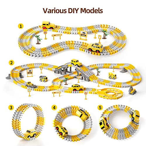 Wholesale IHaHa 236 PCS Construction Toys Race Tracks For Boys Kids Toys 6 PCS Construction Car And Flexible Track Playset Create A Engineering Road For 3 4 5 6 Year Old Boys Girls Toys - Track and Vehicle Play Edition