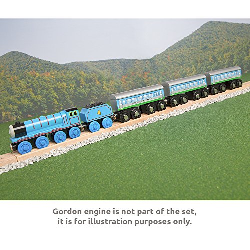Toys 3 Pcs Large Wooden Railway Express Coach Cars Fits Thomas The Tank Engine Brio Chuggington Wooden Train - Railway-Themed Play Edition