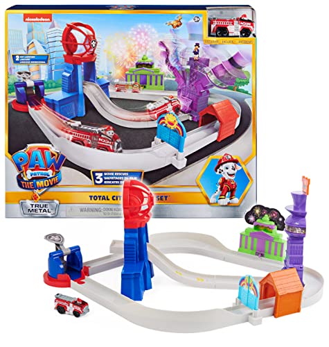 True Metal Total City Rescue Movie Track Set With Exclusive Marshall Vehicle 1:55 Scale Kids Toys For Ages 3 And Up - Track and Vehicle Play Edition