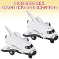 Diecast Mini Space Shuttle With Pullback Mechanism Set Of 2 Diecast Metal NASA Space Toys For Boys Astronaut Cake Decorations Astronaut Space Theme Party Favors - Space Exploration Play Edition