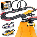 Electric High-Speed Slot Car Race Car Track Sets With 2 1:43 Scale Slot Cars And 2 Hand Controllers With Headlights And Dual Racing Toys Gifts For 6 7 8 9 10 11 12 Boys Girl - Track and Vehicle Play Edition