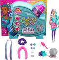New Color Reveal Doll Glittery Purple With 25 Hairstyling & Party-Themed Surprises Including 10 Plug-in Hair Pieces Gift For Kids 3 Years Old & Up - Railway-Themed Play Edition