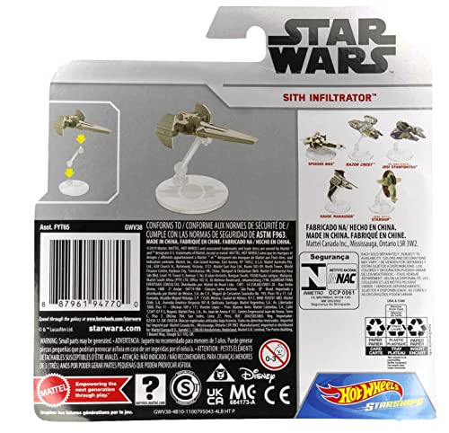 Wholesale Hot Wheels Star Wars Starships Sith Infiltrator Die Cast Vehic - Space Exploration Play Edition