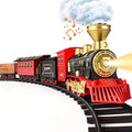 Cheap Train Set – Train Toy For Boys Girls W/ Smokes Lights & Sound Railway Kits W/ Steam Locomotive Engine Cargo Cars & Tracks Christmas Gifts For 3 4 5 6 7 8+ Year Old Kids Red - Railway-Themed Play Edition