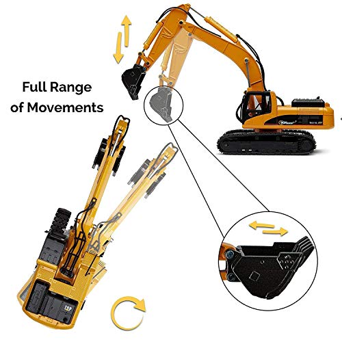 Excavator Toy Trucks Construction Toys Excavator Toys For Boys Diecast Metal Truck Toy Kids Tractor Toys 1:40 Scale Great Toddler Toys For 8 Year Old Boys And U - Farm and Construction Play Edition