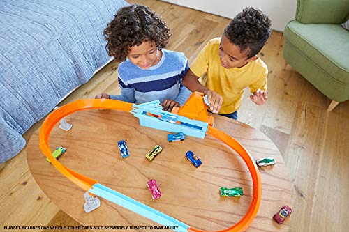 Rapid Raceway Champion Action Hot Wheels Championship Track Speed Boost Oval Track Ages 4 And Older - Track and Vehicle Play Edition