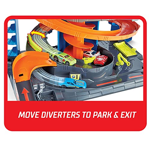 Mattel – Hot Wheels City 50 New Mega Garag - Track and Vehicle Play Edition