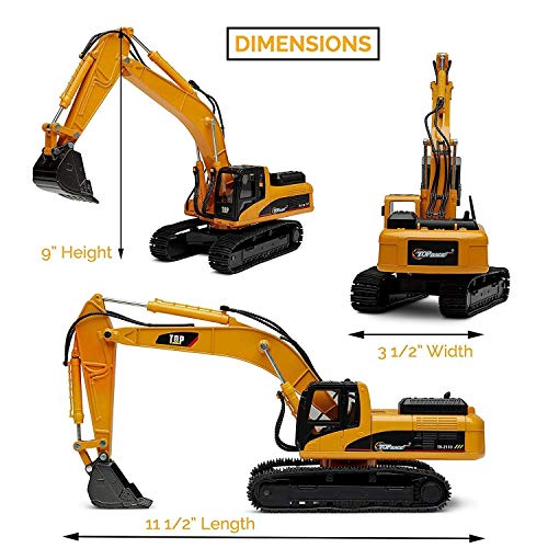 Excavator Toy Trucks Construction Toys Excavator Toys For Boys Diecast Metal Truck Toy Kids Tractor Toys 1:40 Scale Great Toddler Toys For 8 Year Old Boys And U - Farm and Construction Play Edition
