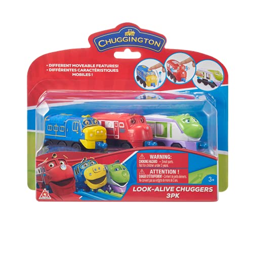Look Alive Chuggers 3-Pack – Wilson Brewster Koko – Connectable Train Toys With Moving Parts – Free-Rolling Wheels – 3.75 Inch Scale – Gift For Preschool Kids Age 3 And Up - Railway-Themed Play Edition