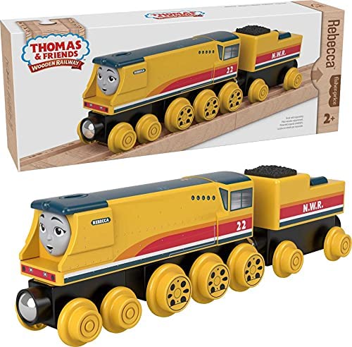 Cheap Wooden Railway James Engine And Coal Car Push-Along Train Made From Sustainably Sourced Wood For Kids 2 Years And Up - Railway-Themed Play Edition