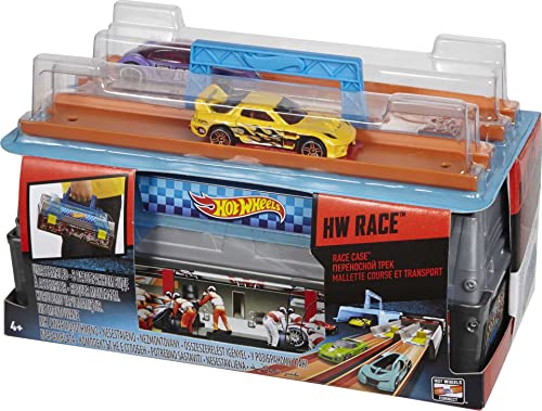 Discount Race Case Track Set With 2 Hot Wheels Cars Dual Launcher For Side-By-Side Racing Storage Container Toy For Kids 4 Years Old & Up - Track and Vehicle Play Edition