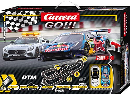 Wholesale GO 62543 DTM Power Run Electric Powered Slot Car Racing Kids Toy Race Track Set Includes 2 Hand Controllers And 2 DTM Cars In 1:43 Scal - Track and Vehicle Play Edition