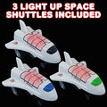 New Light Up Space Shuttle Toys Battery Operated Spaceship Toy With LEDs Sound And Push And Go Motion NASA Toys Outer Space Shuttle Toy Gifts For Boys And Girls Set Of 3 - Space Exploration Play Edition