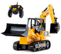 8 Channel Full Functional RC Excavator Backhoe Loader Battery Powered Electric RC Remote Control Construction Tractor With Lights & Sound TR-119 - Farm and Construction Play Edition