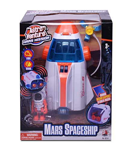 Deals Stro Venture Space Shuttle Toy Mars Mission Spaceship For Kids With Lights And Sound Astronaut Figure Capsula And Accessories Fun Space Gift Toys For Any Mission & Adventure - Space Exploration Play Edition