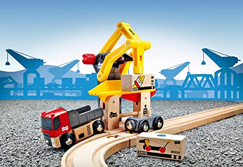 RIO World – 33280 Freight Goods Station Toy Train Accessories For Kids Age 3 And Up Green - Railway-Themed Play Edition
