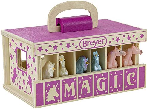 Top 10 Horses Unicorn Magic Wooden Stable Playset With 6 Unicorns 6 Piece Playset 6 Stablemates Unicorns Included 6 H X 9 L X 2.5 D 1:32 Scale Model 59218 Multicolo - Farm and Construction Play Edition
