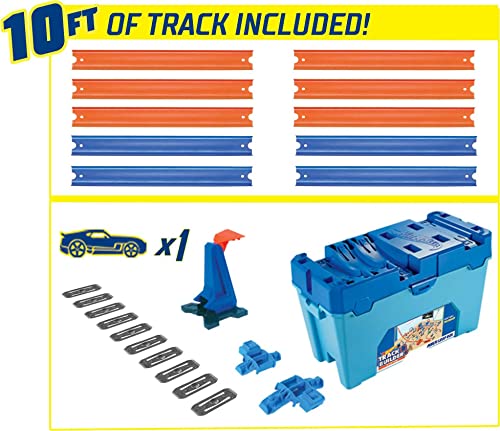 Deals Track Builder Multi Loop Box Ultimate Storage 10 Feet Of Track Connectors Launcher Diecast Car Portable Ages 4 And Abov - Track and Vehicle Play Edition
