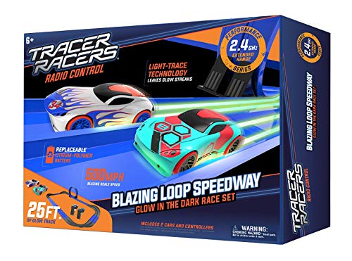 2.4 GHz Radio Control Remote Slot-Less Cordless Racing Blazin Loop Speedway Track Set With Two C - Track and Vehicle Play Edition