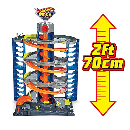 Mattel – Hot Wheels City 50 New Mega Garag - Track and Vehicle Play Edition