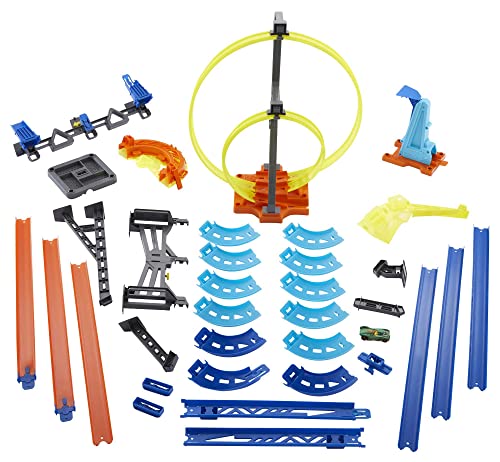 Track Builder Vertical Launch Set 50 Inches High 3 Stunt Configurations Ages 6 To 10 3M Command Strips Amazon Exclusive - Track and Vehicle Play Edition