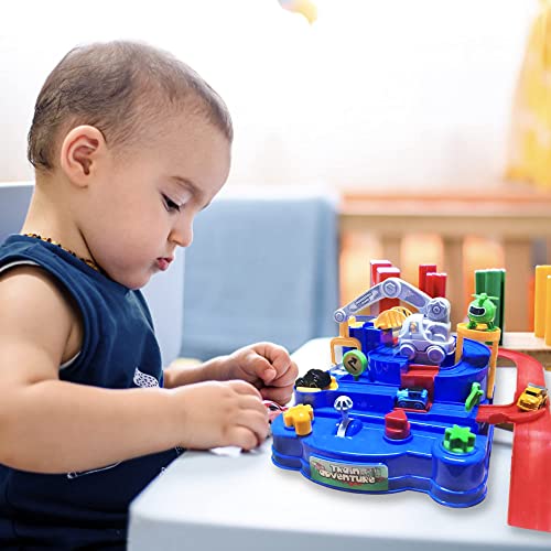 New Toddler Race Track Kids Boy Car Toys Age 3 4 Year Old Boys Girls Preschool Puzzle Rail Car Adventure City Rescue Game Parking Garage Playset Birthday Educational Gifts For Kids Ages 3 4 5 6 Years Old - Track and Vehicle Play Edition