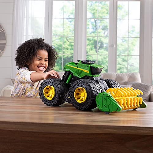 Toddler Toys Monster Treads Super Scale Combine Toy Set With 2 Extra Monster Treads Vehicles Ages 3+ G - Farm and Construction Play Edition