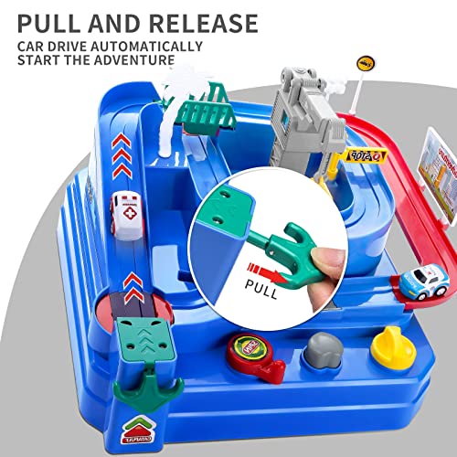 Deals Kids Race Track Car Adventure Toy For Toddlers – Car Rescue Adventure Toys Gifts For Boys Age 3 Car Toys For Toddlers 2-4 Years Educational Puzzles Car Toys For 4 5 6 Year Old Boys Girls - Track and Vehicle Play Edition