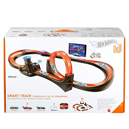 Promo Hot Wheels Id Smart Track Starter Kit With 3 Exclusive Cars Track Pieces And Hot Wheels Race Portal For Physical & Digital Play Gift For Kids Ages 8 Years Old & Up - Track and Vehicle Play Edition