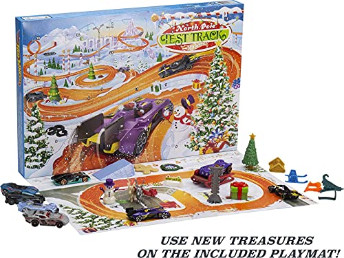 Top 10 2021 Advent Calendar With 24 Surprises That Include 8 1:64 Scale Vehicles & Other Cool Accessories Plus A Play Pane Mat For Collectors & Kids 3 Years Old & Up - Track and Vehicle Play Edition
