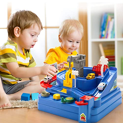 Deals Kids Race Track Car Adventure Toy For Toddlers – Car Rescue Adventure Toys Gifts For Boys Age 3 Car Toys For Toddlers 2-4 Years Educational Puzzles Car Toys For 4 5 6 Year Old Boys Girls - Track and Vehicle Play Edition
