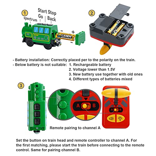 Budget Wooden Train Accessories Battery Operated Locomotive Train Remote Control Train For Track Set Powerful Engine Train Vehicles Fit All Major Brands Track Railway System (Battery Not Included) - Railway-Themed Play Edition