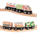 Deals 8 Unpainted Train Cars With 12 Colors Paint And Paint Brushes Set For Wooden Railway Compatible With Thomas Chuggington Brio Great For Birthday Party Train Theme - Railway-Themed Play Edition