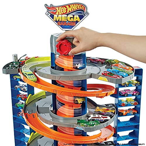 Mattel – Hot Wheels City 50 New Mega Garag - Track and Vehicle Play Edition