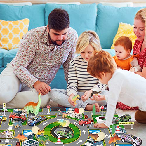 Dinosaur Toys For Kids 3-5 Dinosaur Truck Carrier Transport Truck Dinosaurs Toys For Boys And Girls 3 4 5 6 Years Old With Dino Eggs 23 Pcs Kids Toys Dinosaur - Track and Vehicle Play Edition